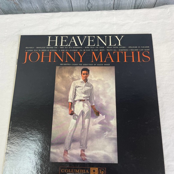Vintage 1959 Johnny Mathis Heavenly Glen Osser Music LP Vinyl Record - Picture 2 of 3